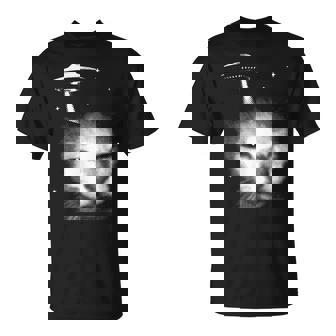 Alien Cat Meme Ufo Vintage Graphic Y2k Silly Cat T-Shirt - Thegiftio