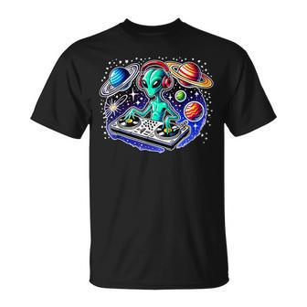 Alien Dj Cosmic Space Rave Edm Music Festival Alien T-Shirt - Thegiftio UK