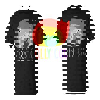 Ally Cat Lgbtq Support Pride Gay Cute Rainbow Cats T-Shirt | Seseable UK