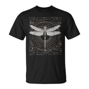 Altes Wissenschafts-Libellen-Studien- Alchimie-Symbol T-Shirt - Geschenkecke