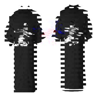 America Calcio Bandiera Degli Usa Tifoso Di Calcio Maglietta - Novitaregali