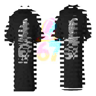 American Football Drip 67 Player 67Th Birthday Ice Cream 67 T-Shirt - Monsterry