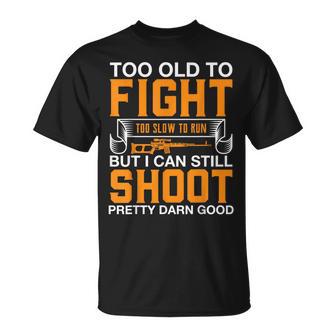 Amoureux Des Armes À Feu Drôle Tropieux Poure Battre Trop Lent Pour Courir Encore Tirer T-Shirt - Cadeauxyz