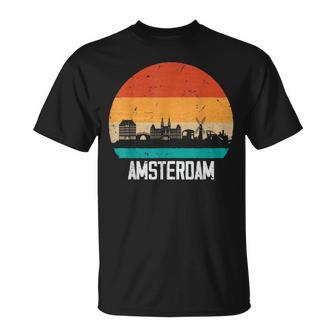 Amsterdam Niederlande Retrointagekyline Amsterdam T-Shirt - Geschenkecke