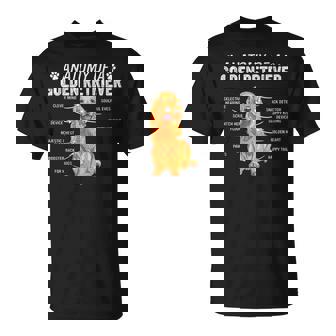 Anatomy Of A Golden Retriever Dog Golden Retriever Maglietta - Novitaregali