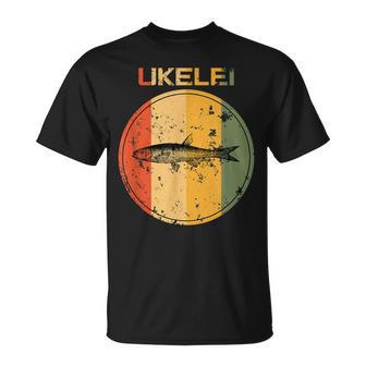 Angeln Ukelei Lustig Fisch Retrointage Kostüm Bekleidung T-Shirt - Geschenkecke