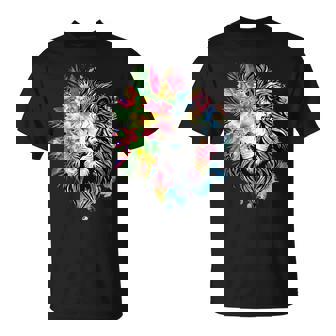 Animalesalvajes De León Floral Para Para Amantes Camiseta unisex - Regaloses