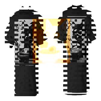 Anime Cat Ramen Japanese Graphic Kawaii Cat Lover T-Shirt | Seseable CA