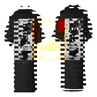 Anime Cat Ramen Japanese Cat Graphic Anime T-Shirt | Mazezy