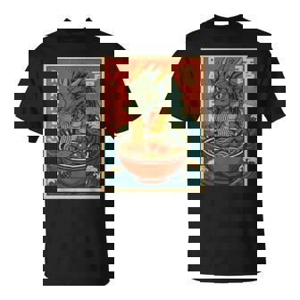 Anime Dragon Ramen Japonais Kawaii Graphique Amusant e T-Shirt - Cadeauxyz