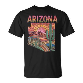 Arizona Flag Arizona Cactus Desert Az State Pride T-Shirt - Monsterry