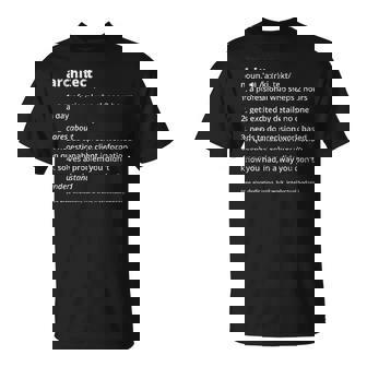 Arquitecto Definición Divertida Arquitectura Arquitectura Gráfico Camiseta unisex - Regaloses