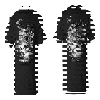 Arte De Lobo Y Luna Fantasíaalvaje Camiseta unisex - Regaloses