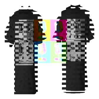 Arte Pop Micrófono Amantes Y Artistas De La Música Camiseta unisex - Regaloses