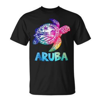 Aruba 2025 Turtle Tie Dye Summer Vacation Souvenir T-Shirt | Seseable UK