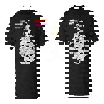 Astronauta Lesbiana En La Luna Bandera Lesbiana Camiseta unisex - Regaloses