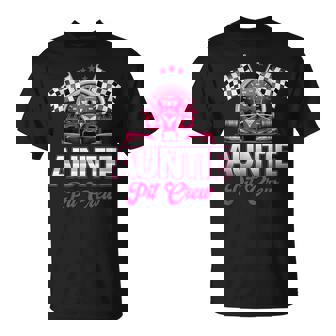 Auntie Pit Crew Race Car Birthday Girl Party Racing Family T-Shirt | Seseable CA