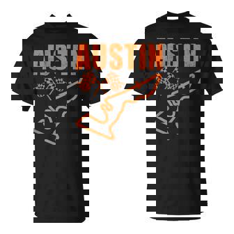 Austin Race Track Car Racing Flag Racer T-Shirt | Mazezy