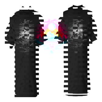 Avant Garde And Vaporwave Futuristic Mountain T-Shirt | Mazezy