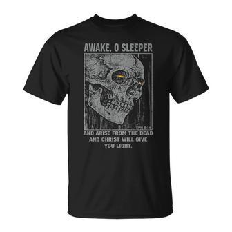 Awake 0 Sleeper And Arise From The Dead On Back T-Shirt - Thegiftio UK