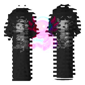 Axolotlideojuegos Divertidos Juegos Jugador Axolotl Camiseta unisex - Regaloses