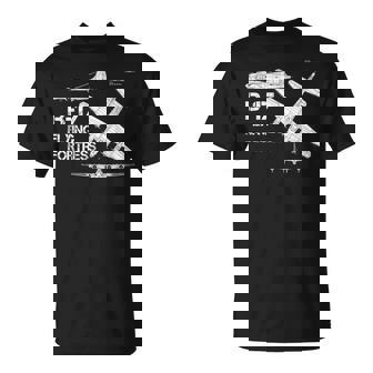 B-17 Flying Fortress Ww2 Heavy Bomber Aircraft Blueprint T-Shirt | Mazezy