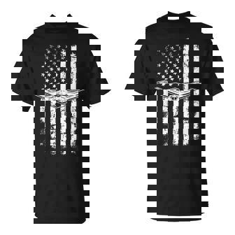 B-2 Stealth Bomber Military Airplane American Flag T-Shirt | Mazezy