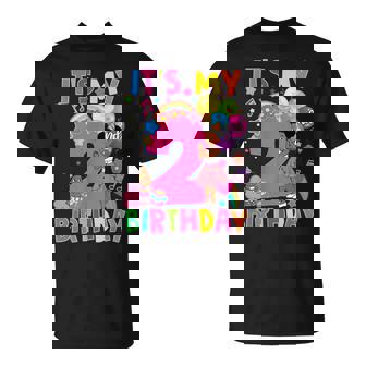 Baby Girl 2Nd Birthday Party Pink Doll Family Decorations T-Shirt | Mazezy