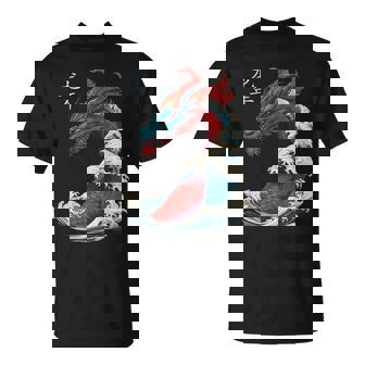On Back Chinese New Year 2024 Great Wave Year Of The Dragon T-Shirt | Mazezy