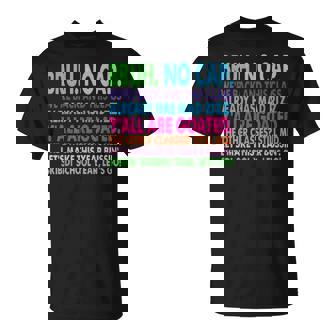 Back To School Slang Goated Mad Rizz Bussin No Cap Bruh T-Shirt | Seseable CA