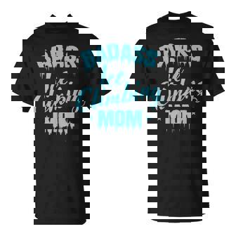 Badass Ice Climbing Mom Winter Ice Climbing T-Shirt | Mazezy