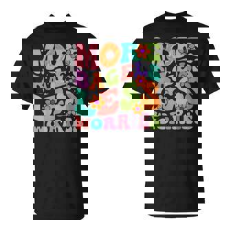 More Bagels Less Worries Groovy Bagel Lover Women T-Shirt - Thegiftio