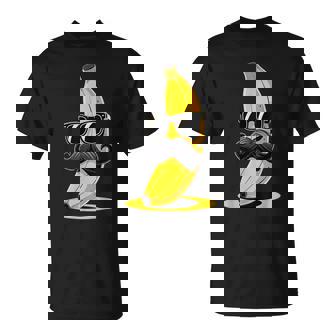 Banana Mustache Sunglasses Face Fruit Cool Banana T-Shirt - Monsterry