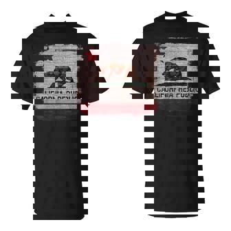 Bandera De La República De California Oso Desgastado Camiseta unisex - Regaloses