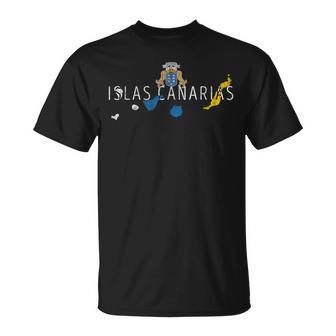 Bandera Mapa Canario Recuerdo Islas Canarias España Camiseta unisex - Regaloses