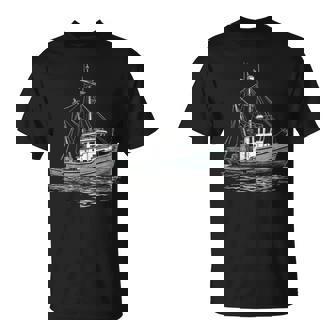 Barco Pesquerointage Diseño Pescador Mar Barco Camiseta unisex - Regaloses