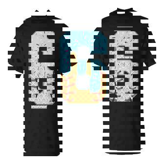 Baseball Drip 6 Year Old Ice Cream Drip Boys 6Th Birthday T-Shirt | Seseable UK