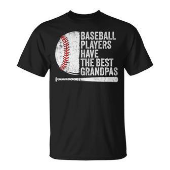 Baseball Player Grandpa And Grandson Baseball Grandpas T-Shirt - Thegiftio UK