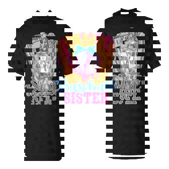 Baseball Sister Baseball Ice Cream Drip Big Sister T-Shirt - Monsterry