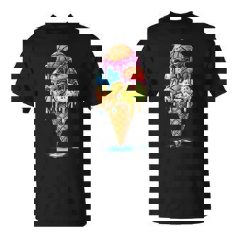 Basketball Drip Boys Girls Ice Cream Drip Sprinkles Summer T-Shirt | Seseable FR