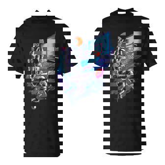 Basketball Player Astronaut Astronomy Astrology Outer Space T-Shirt - Monsterry