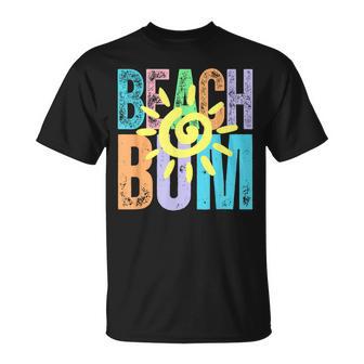 Beach Bum Distressed Summer Vacation Beach Life Sun T-Shirt | Seseable UK