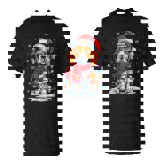 Beagle De Noël Mignon Lumineux Festive Réveillon Nouvel An T-Shirt - Cadeauxyz