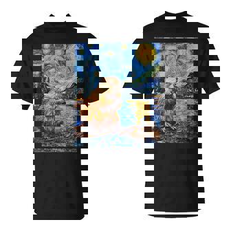 Beaver Van Gogh Style Starry Night Graphic T-Shirt | Mazezy