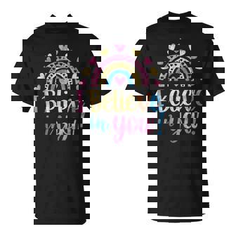 I Believe In You Arcobaleno Colorato E Cuori Maglietta - Novitaregali