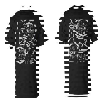 Bicycle Parts Diagram Cycling Bike Mechanic T-Shirt | Mazezy