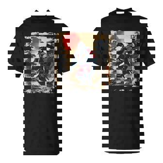 Big Foot Samurai Japanese Sunset Graphic Vintage T-Shirt - Monsterry