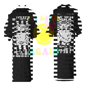 Big Sister Again Retro Groovy Big Sister Girls Toddlers T-Shirt - Thegiftio