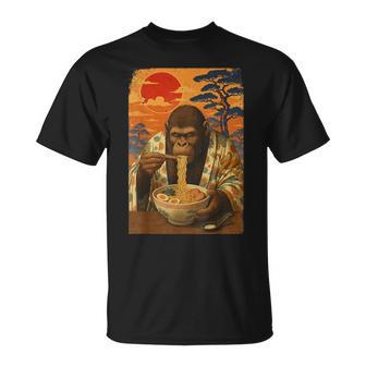 Bigfoot Eating Japanese Ramen Noodles Women T-Shirt - Monsterry
