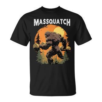 Bigfoot Massquatch Sasquatch Workout Gym Weightlifter T-Shirt - Thegiftio UK